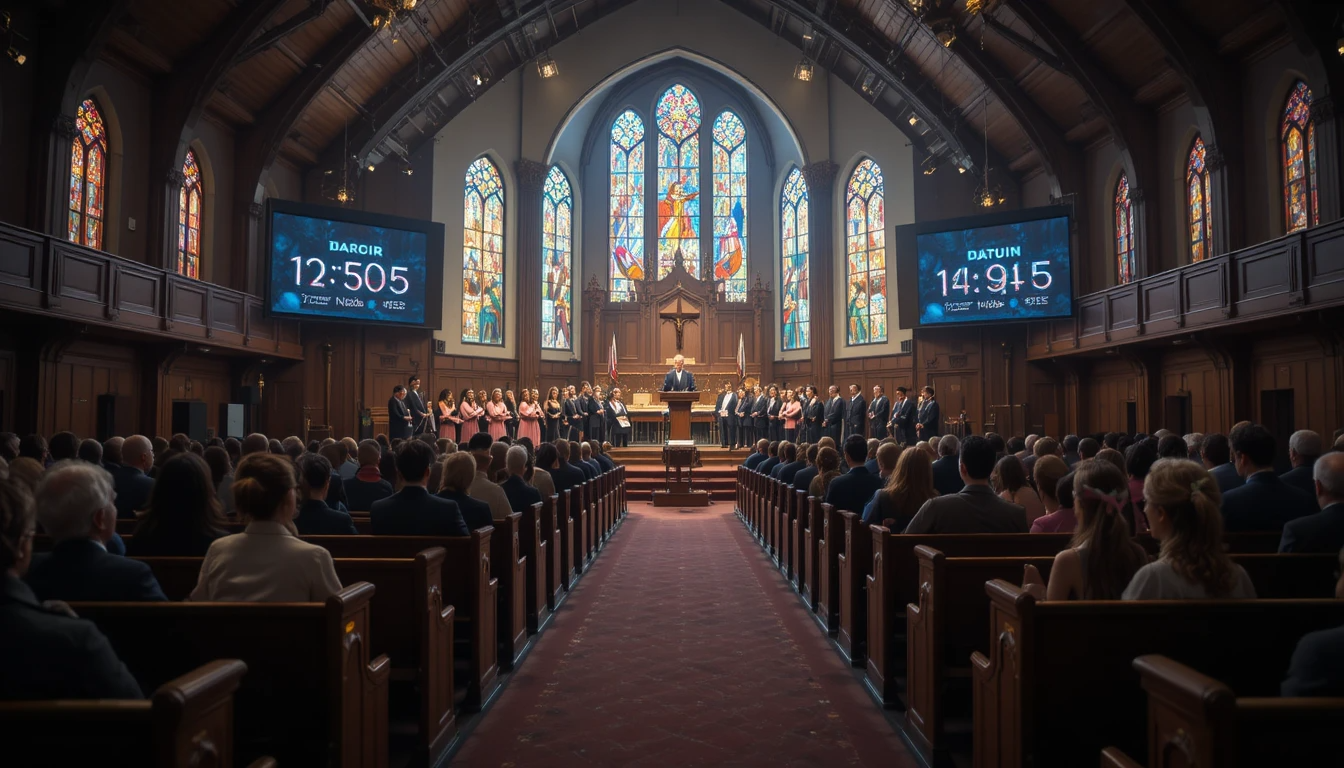 Why is the use of a countdown timer essential in church services?